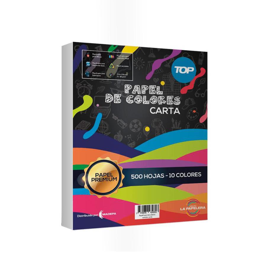 papel de colores tamaño carta x 500