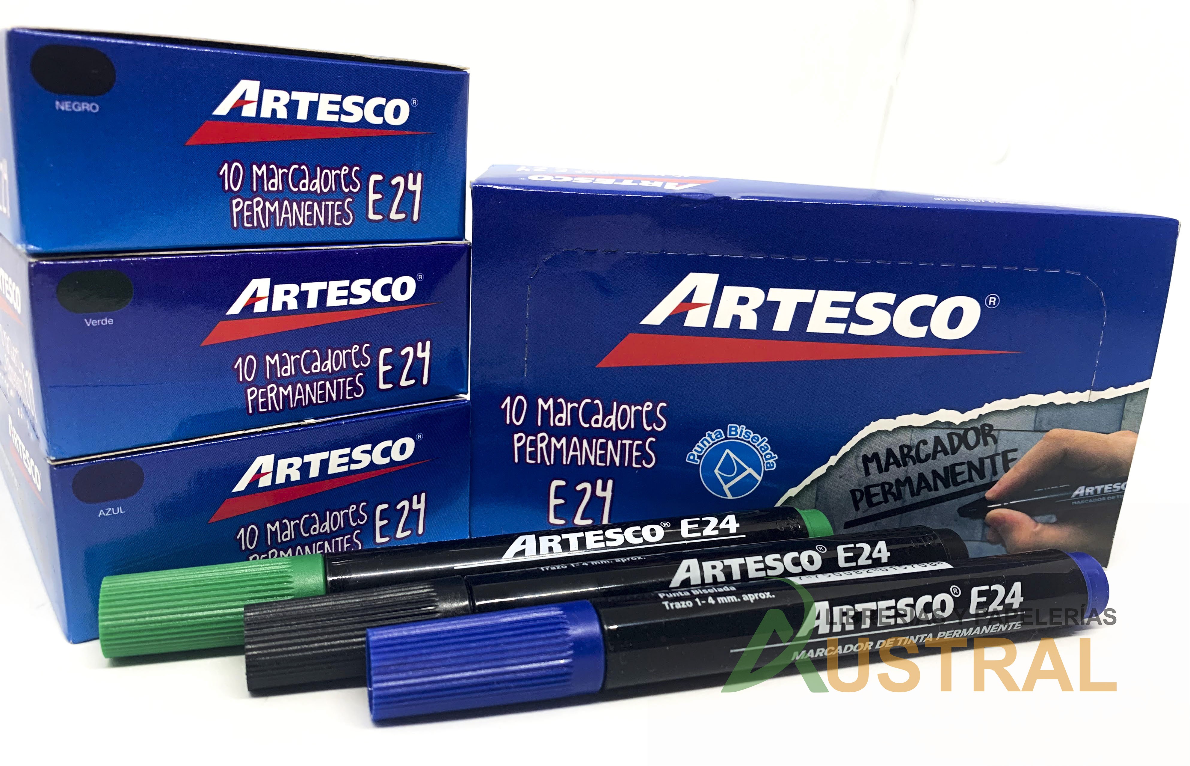 marcador permanente azul